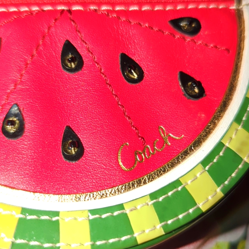 Rare Patent Leather Watermelon Slice Wristlet